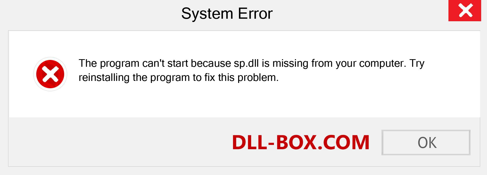  sp.dll file is missing?. Download for Windows 7, 8, 10 - Fix  sp dll Missing Error on Windows, photos, images